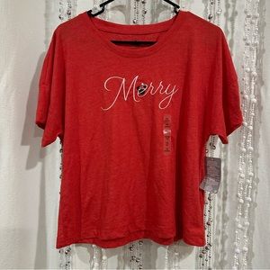 83. NWT Disney Parks Minnie Mouse Merry TOP XS/ PTP:20”/LENGTH:22”